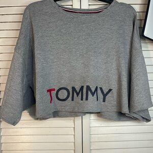 TOMMY Hilfiger Heather Gray Logo Crop Top